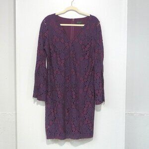 DKNY DONNA KAREN NY Purple Lace Dress 14